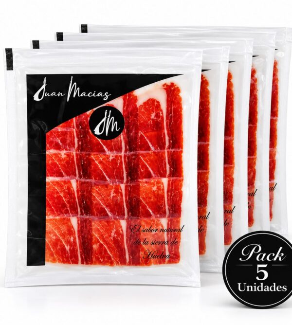 PACK JAMON LONCHEADO 50GR SELECCION JUAN MACIAS 5 UNIDADES